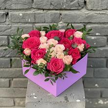 Цветочная композиция из Розы в коробке #REPLACE_PRED# Козельске