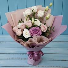 Букет цветов из:  Розы и Лизиантусы #REPLACE_PRED# Козельске