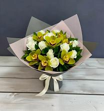 Букет цветов из:  Орхидеи и Розы в Козельске