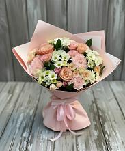 Букет цветов из:  Гвоздики, Розы и Хризантемы в Козельске
