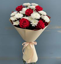 Букет цветов из:  Розы и Хризантемы в Козельске