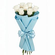 Букет 7 белых роз Проуд в Козельске