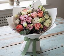 Букет цветов из:  Розы, Лизиантусы и Гвоздики #REPLACE_PRED# Козельске