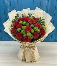 Букет цветов из:  Розы и Хризантемы в Козельске