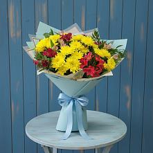 Букет цветов из:  Альстромерии и Хризантемы #REPLACE_PRED# Козельске