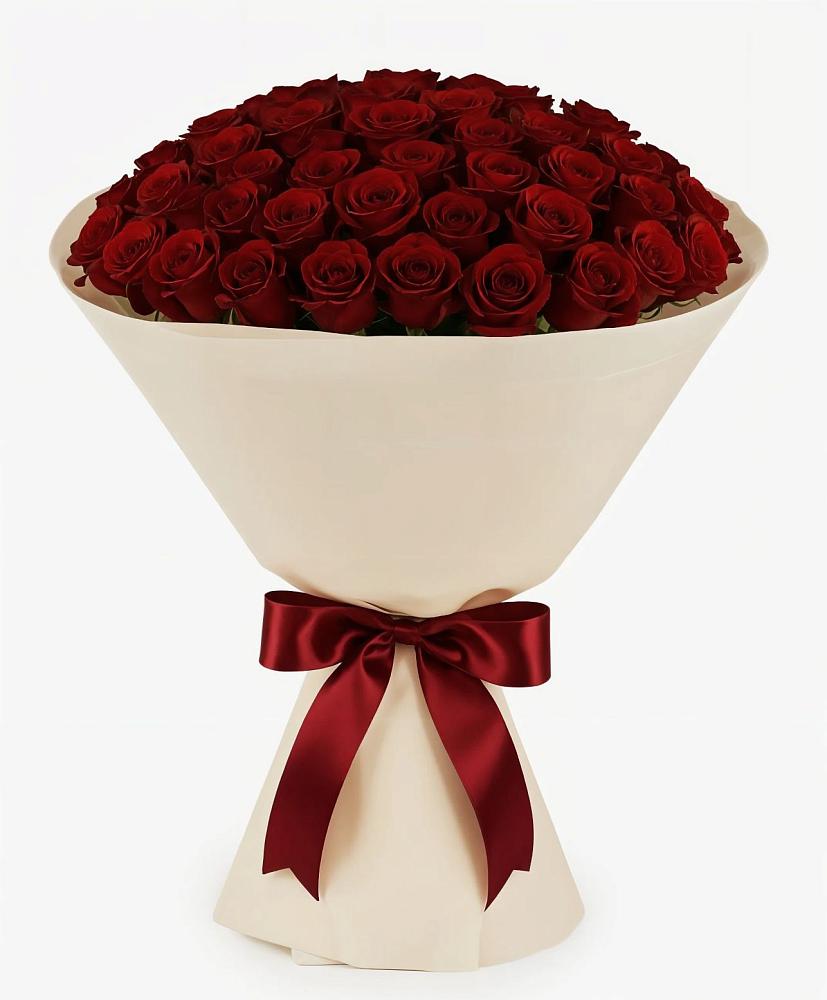 Букет 101 Бордовая роза Блэк Бакарра в Козельске